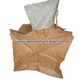 चीन Moister सबूत बड़े भूरे रंग पीपी कंटेनर बैग / पैकिंग रेत या सीमेंट के लिए जंबो बैग आपूर्तिकर्ता
