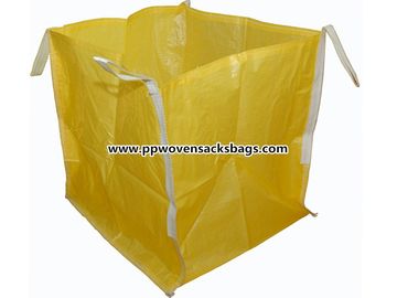 चीन अयस्क / टिकाऊ बुना polypropylene Fibc बिग जंबो बैग के लिए पीला पीपी बॉक्स बैग आपूर्तिकर्ता